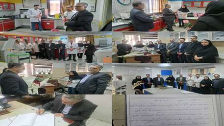 بازدید دکتر اشعاری رییس آزمایشگاه بیوشیمی وزارت بهداشت درمان و آموزش پزشکی از آزمایشگاههای بهداشت و درمان دانشگاه 
